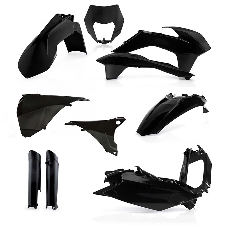 New โ๏ธ Acerbis Plastic Kits Exc/exc-f 2014 Black ๐