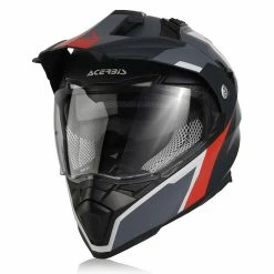 Coupon 🧨 Crosstourer Acerbis Flip Fs-606 Helmet Grey Red ✔️