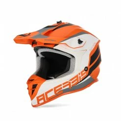 Budget 🥰 Plastic Acerbis Linear Helmet Orange White ✔️