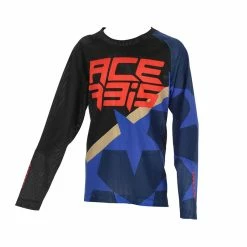 New 🌟 Acerbis Mx J-windy One Kid Vented Jersey Blue Black 👏