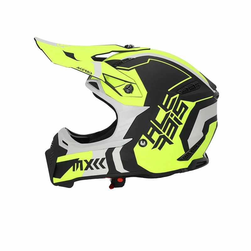 Flash Sale ๐ฅฐ Plastic Acerbis Profile 5 Helmet Black Yellow Fluo ๐คฉ - Image 3