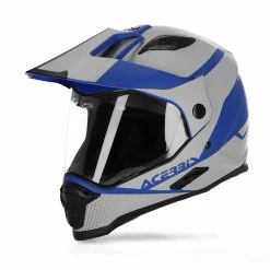 New ✨ Crosstourer Acerbis Reactive Graffix Vtr Helmet Grey Blue 🔔