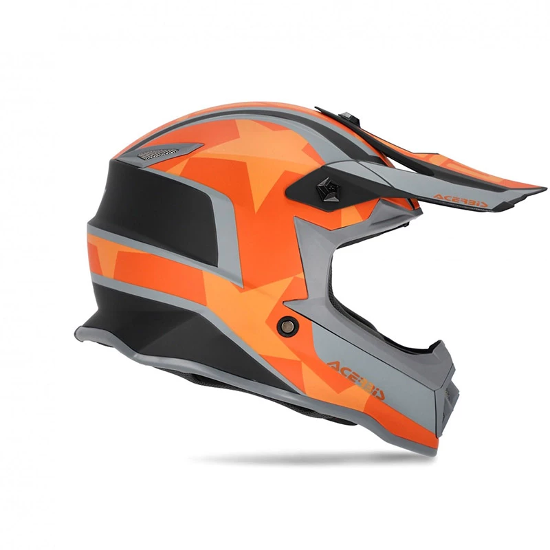 Discount 😉 Fiber Acerbis Steel Junior Helmet Black Orange 🎉 - Image 2