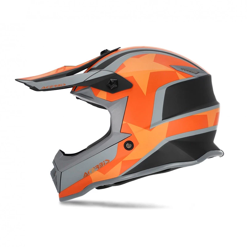 Discount 😉 Fiber Acerbis Steel Junior Helmet Black Orange 🎉 - Image 3