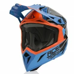 Coupon 🥰 Fiber Acerbis Steel Carbon Helmet Orange Blue 🤩
